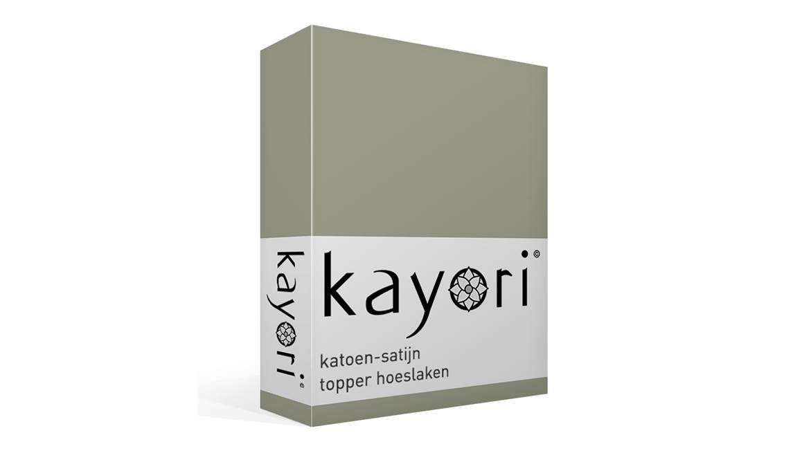 Kayori Edo katoen-satijn topper hoeslaken