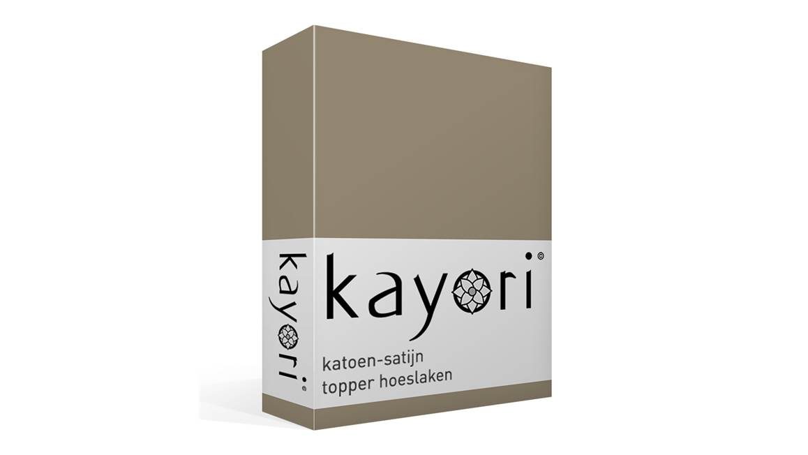 Kayori Edo katoen-satijn topper hoeslaken