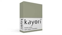 Kayori Edo katoen-satijn split-topper hoeslaken