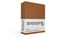 Snoozing flanel hoeslaken extra hoog