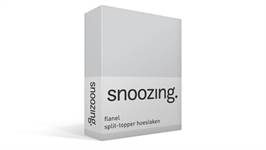 Snoozing flanel split-topper hoeslaken