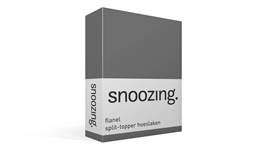 Snoozing flanel split-topper hoeslaken