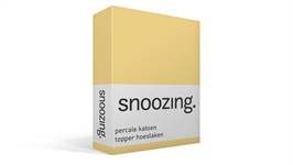 Snoozing percale katoen topper hoeslaken