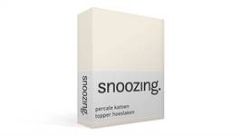 Snoozing percale katoen topper hoeslaken