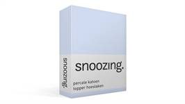Snoozing percale katoen topper hoeslaken