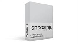 Snoozing percale katoen topper hoeslaken