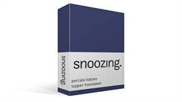 Snoozing percale katoen topper hoeslaken