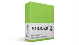 Snoozing percale katoen hoeslaken extra hoog
