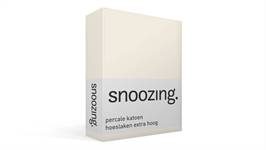 Snoozing percale katoen hoeslaken extra hoog