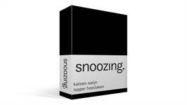 Snoozing katoen-satijn topper hoeslaken