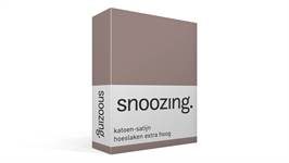 Snoozing katoen-satijn hoeslaken extra hoog