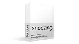 Snoozing katoen-satijn hoeslaken extra hoog