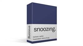 Snoozing katoen-satijn hoeslaken extra hoog