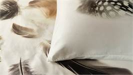 Snoozing Feathery flanel dekbedovertrek