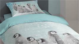 Good Morning Pengu flanel dekbedovertrek