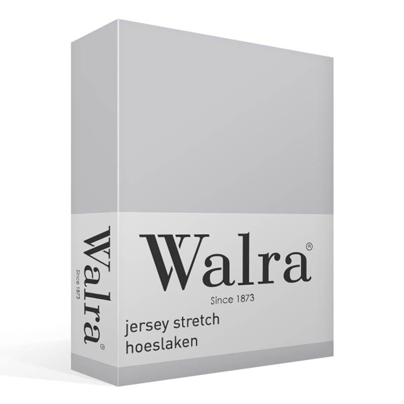 Menda City Bibliografie verjaardag Walra jersey stretch hoeslaken - Grijs - Smulderstextiel.nl