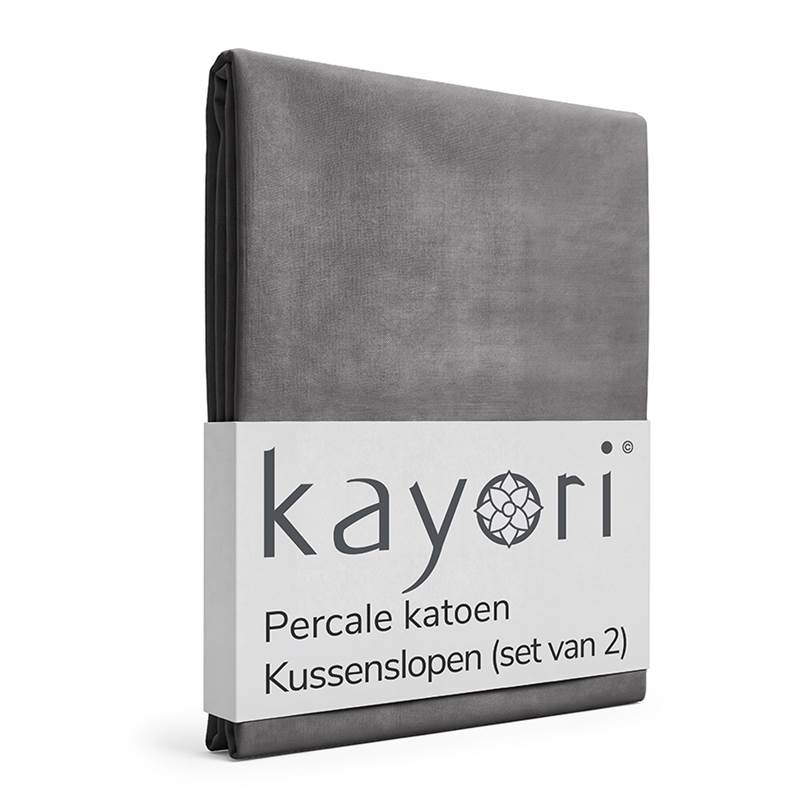 Kayori Shizu percale katoen kussenslopen (set van 2)