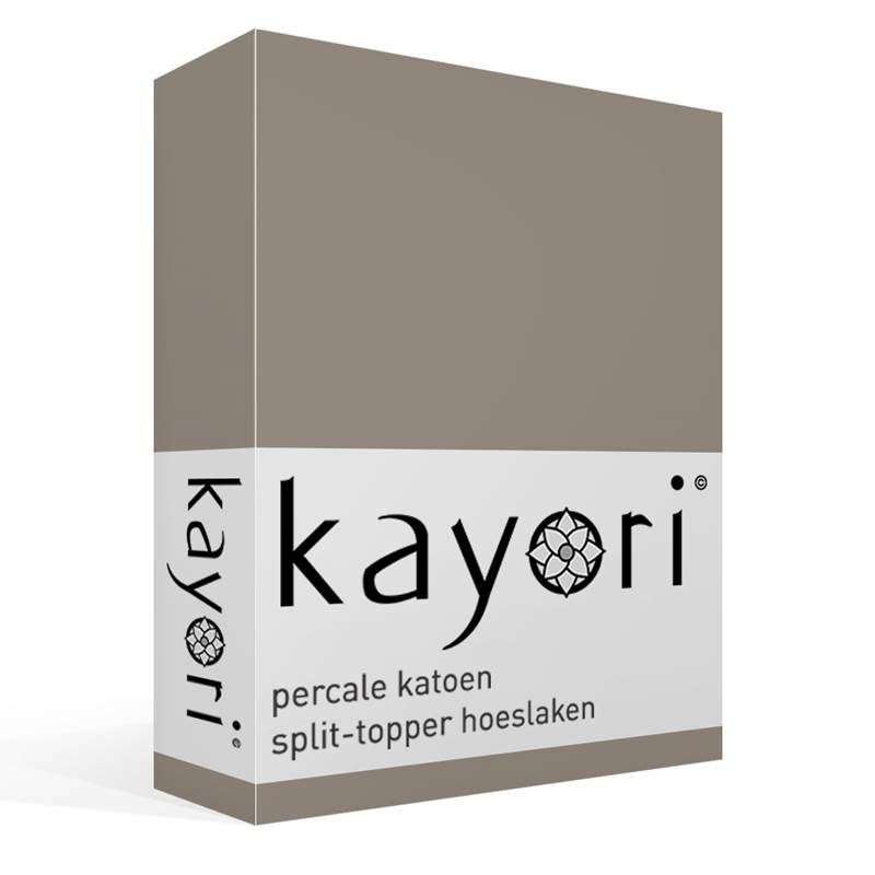 Kayori Shizu percale katoen split-topper hoeslaken