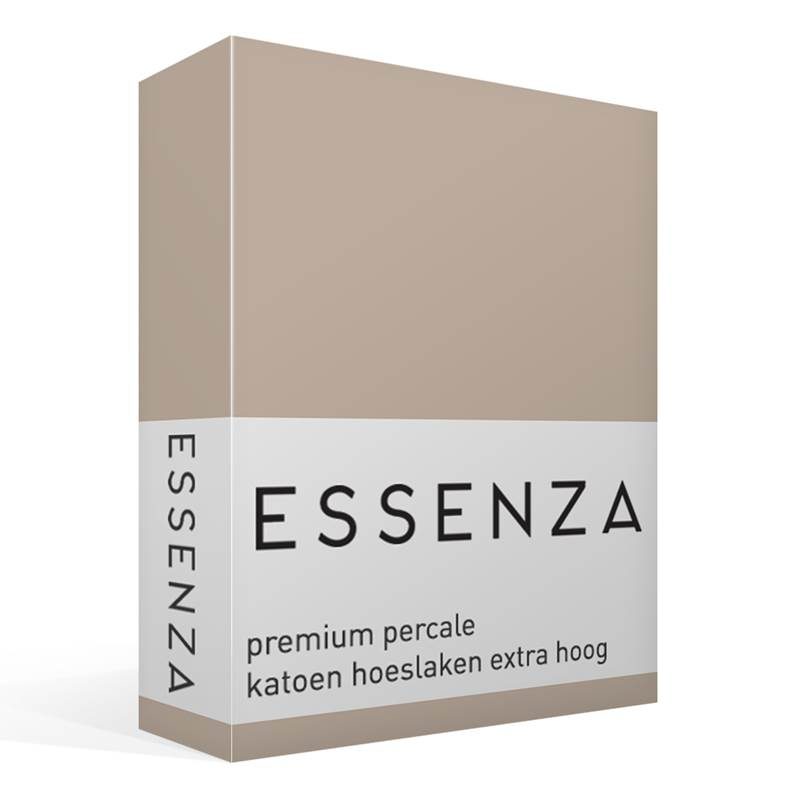 Essenza Premium percale hoeslaken extra hoog - Cement - Smulderstextiel.nl