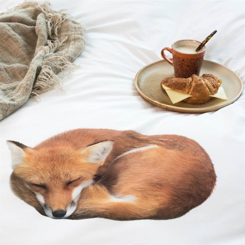 SNURK Sleeping Fox flanel dekbedovertrek