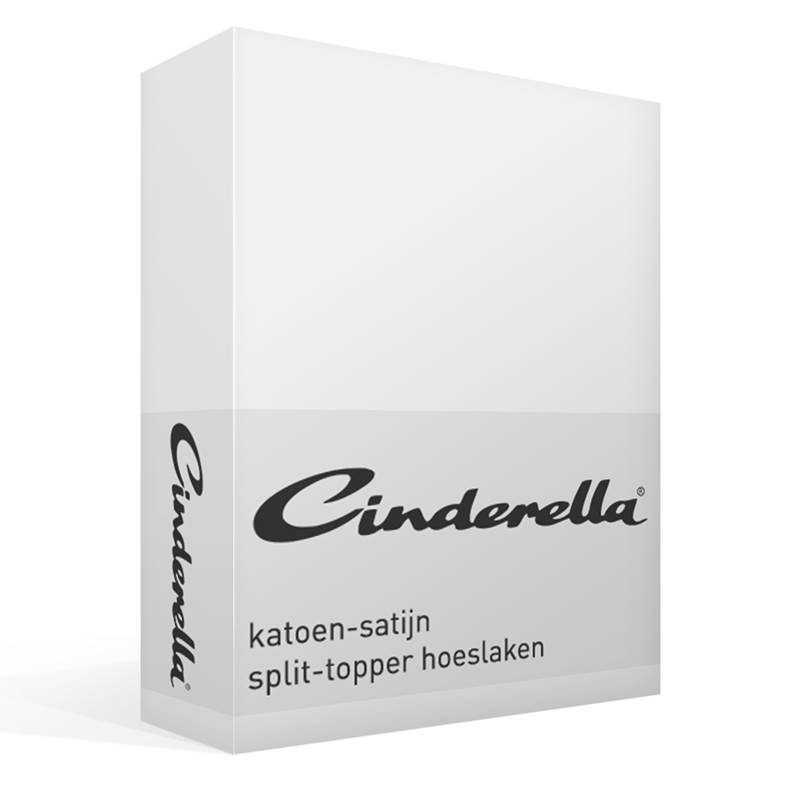 Cinderella katoen-satijn split-topper hoeslaken