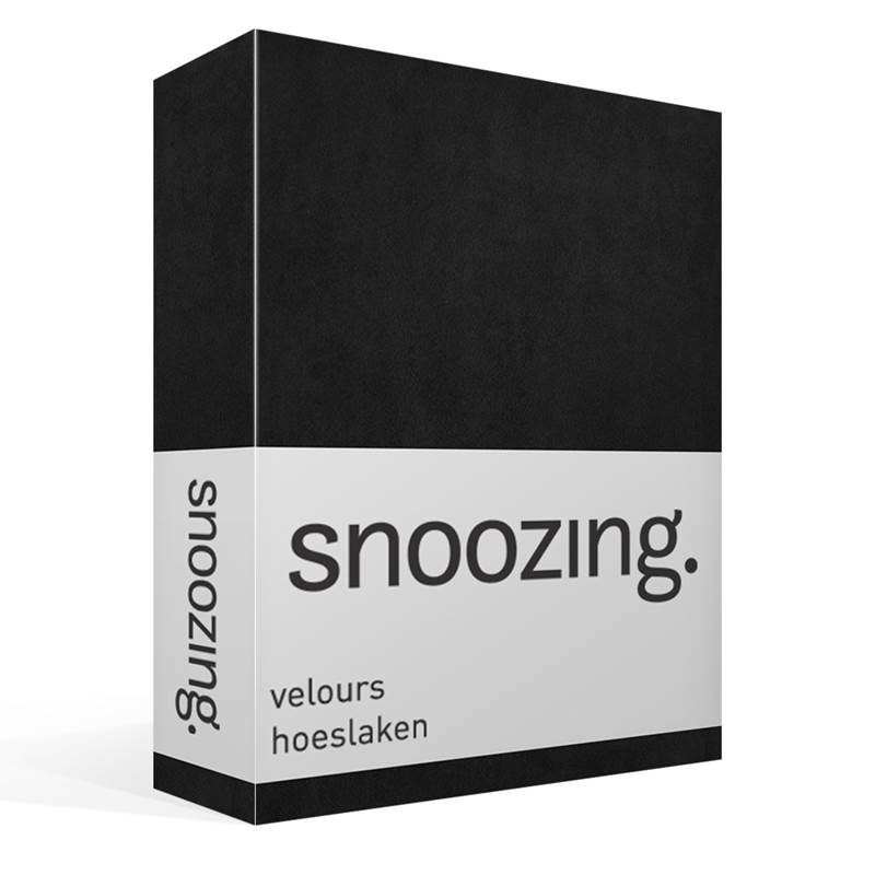 Snoozing velours hoeslaken