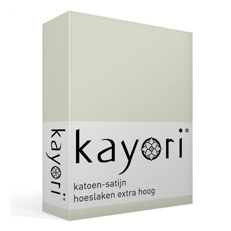Kayori Edo katoen-satijn hoeslaken extra hoog