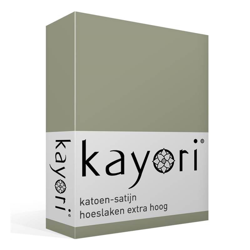 Kayori Edo katoen-satijn hoeslaken extra hoog