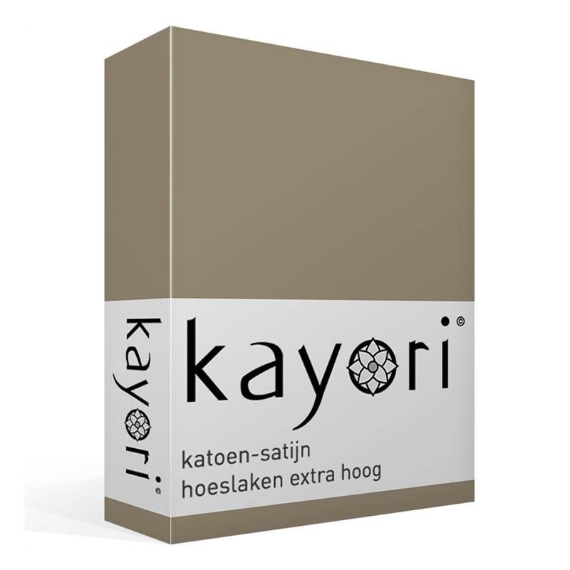 Kayori Edo katoen-satijn hoeslaken extra hoog