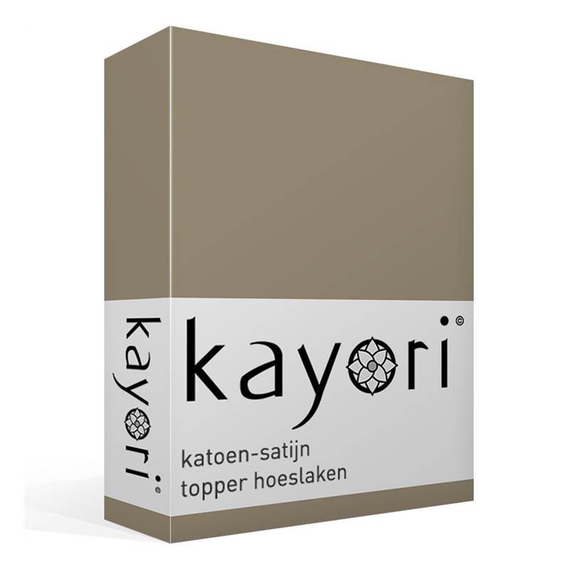 Kayori Edo katoen-satijn topper hoeslaken