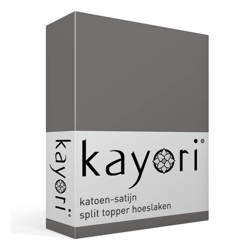 Kayori Edo katoen-satijn split-topper hoeslaken