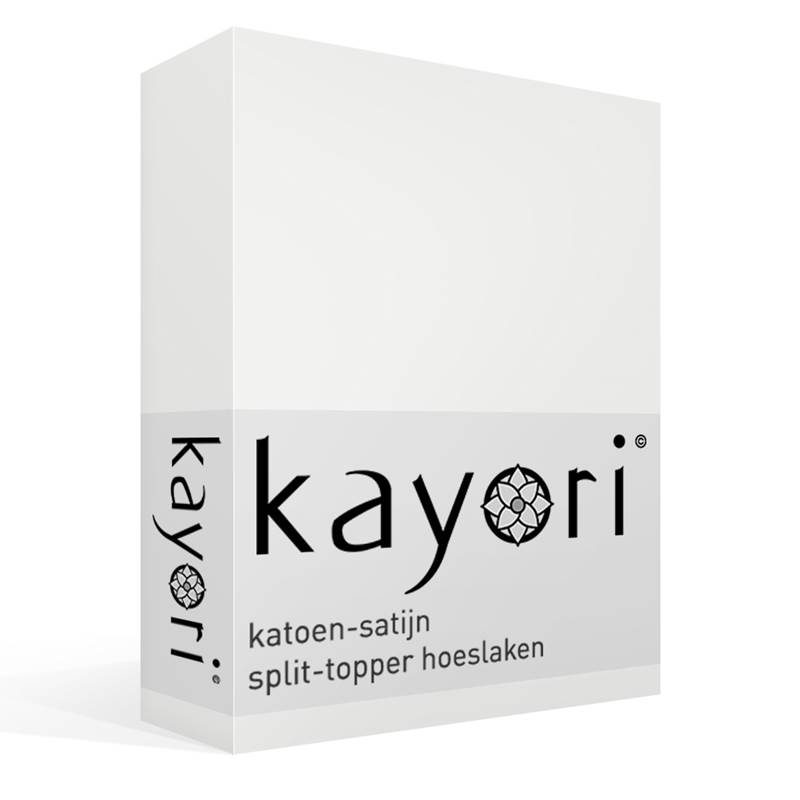 Kayori Edo katoen-satijn split-topper hoeslaken