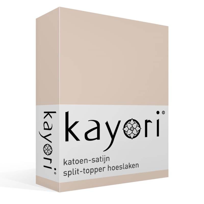 Kayori Edo katoen-satijn split-topper hoeslaken