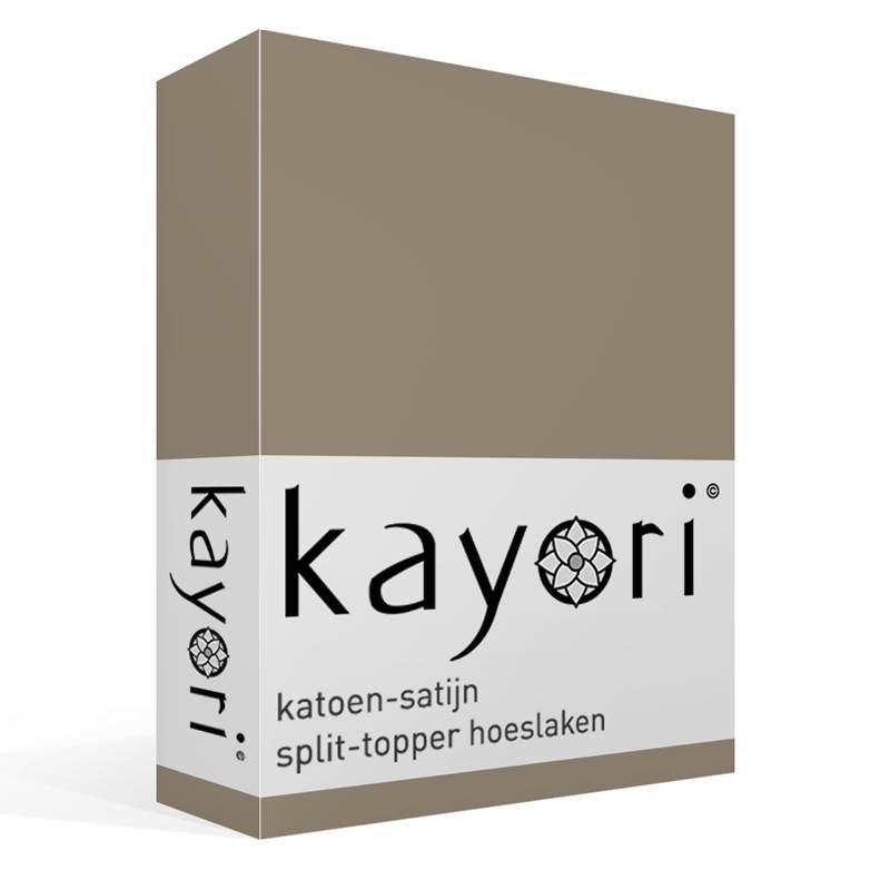 Kayori Edo katoen-satijn split-topper hoeslaken