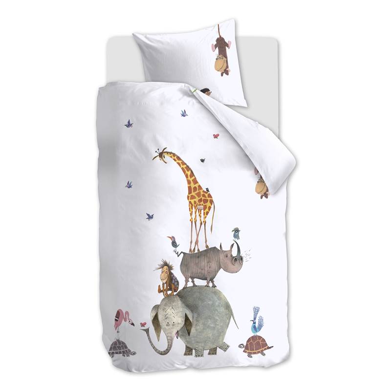 Fiep Amsterdam Dieren Stapelen flanel dekbedovertrek