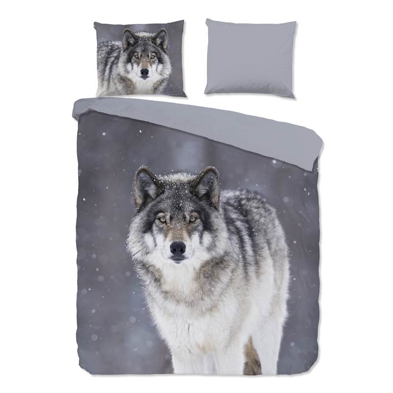 Good Morning Wolfie flanel dekbedovertrek