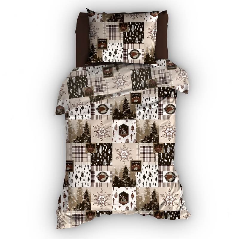 Romanette Andes flanel dekbedovertrek