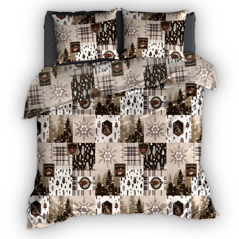 Romanette Andes flanel dekbedovertrek