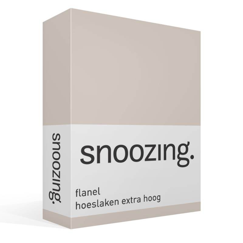 Snoozing flanel hoeslaken extra hoog