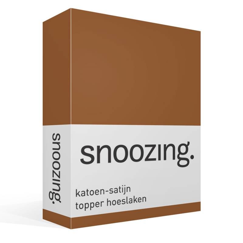 Snoozing katoen-satijn topper hoeslaken