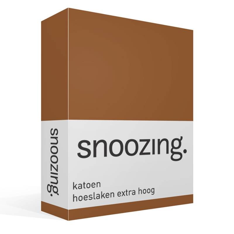 Snoozing katoen hoeslaken extra hoog