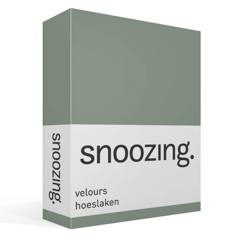 Snoozing velours hoeslaken