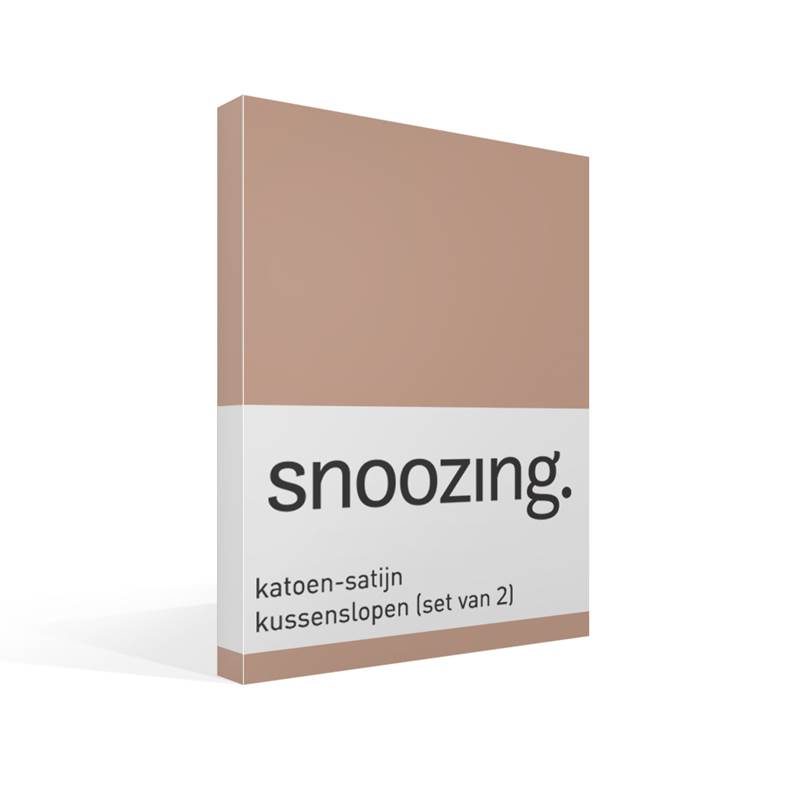 Snoozing katoen-satijn kussenslopen (set van 2)