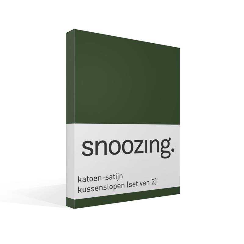 Snoozing katoen-satijn kussenslopen (set van 2)