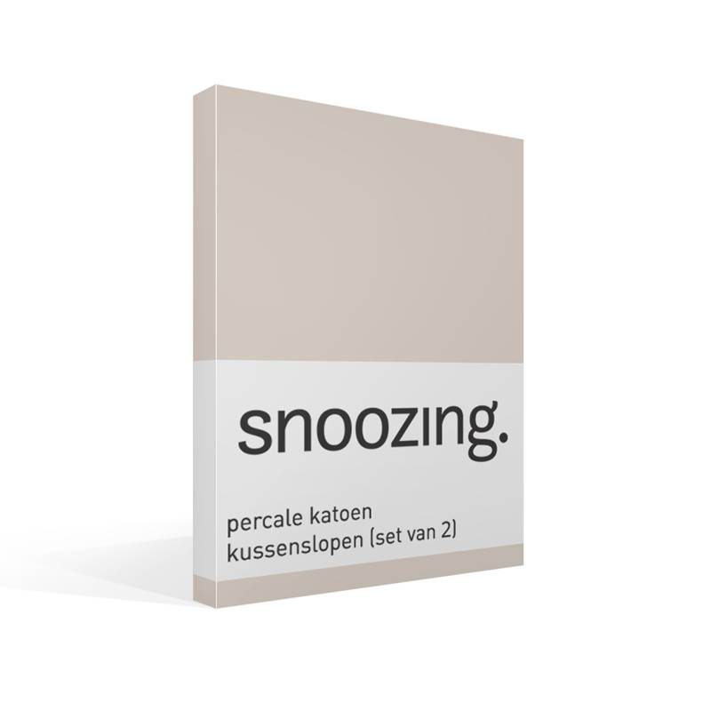Snoozing percale katoen kussenslopen (set van 2)