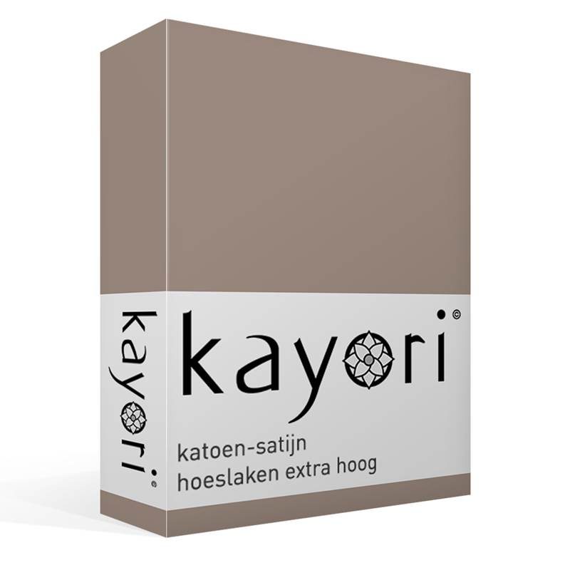 Kayori Saya katoen-satijn hoeslaken extra hoog