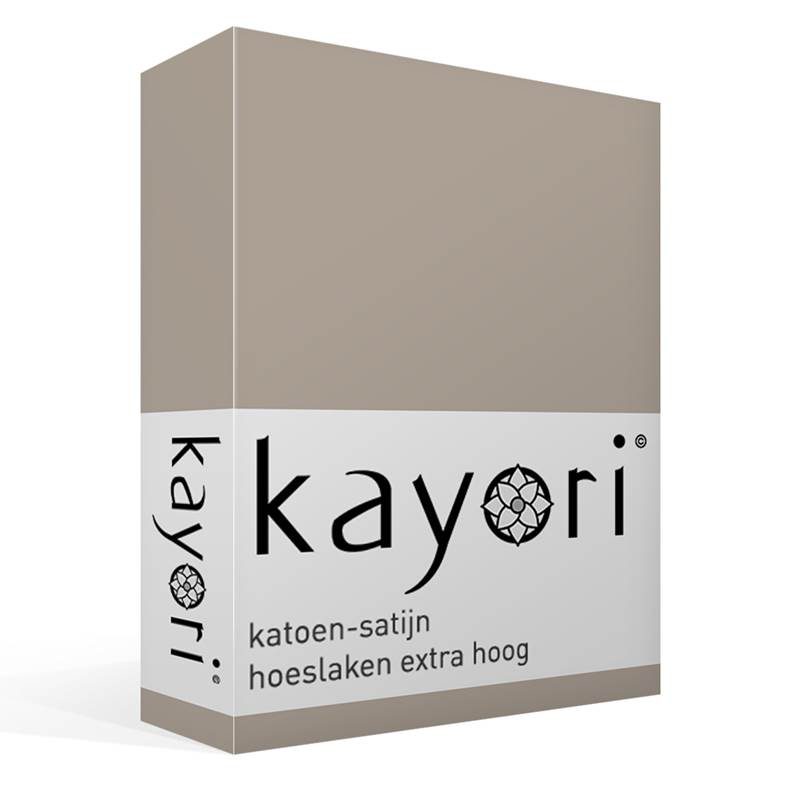 Kayori Saya katoen-satijn hoeslaken extra hoog