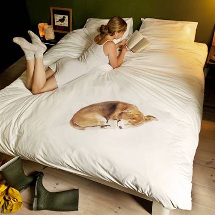 emmer Zeggen vloeiend SNURK Bob dekbedovertrek – lief dessin met slapende hond -  Smulderstextiel.nl