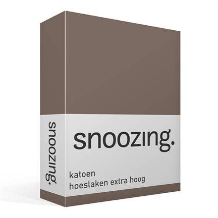Snoozing katoen hoeslaken extra hoog