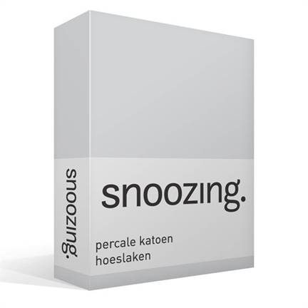 Snoozing percale katoen hoeslaken